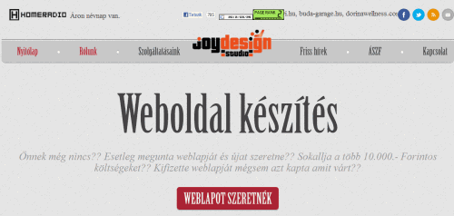 Weboldal készítés - Joy Design Studio